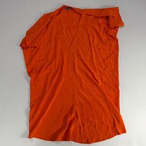 VINCE‎ Silk Dress Large/Grande Orange V-Neck Dolman Sleeve Elegant Blouse